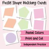 Shape Sorting Cards Pastel Colors