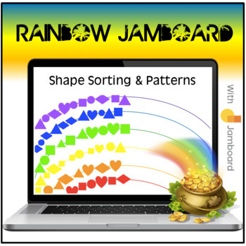 Preview of Shape Sorting & Patterns - St. Patrick/ Rainbow Jamboard