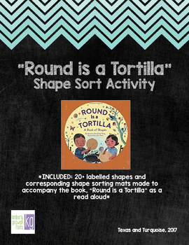 Preview of Shape Sorting Pictures and Mats // Round is a Tortilla Companion Activity