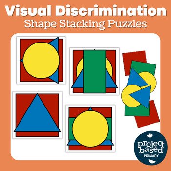 Preview of Shape Stacking Puzzle Cards
