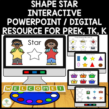 Preview of Shape Star Interactive PowerPoint / Digital Resource Prek, TK, K & Spec Educ