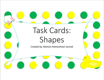 Preview of Shape Task Cards