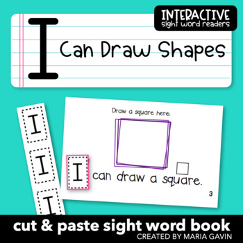 Preview of Shape Theme Emergent Reader for Sight Word CAN: "I Can Draw Shapes" Book