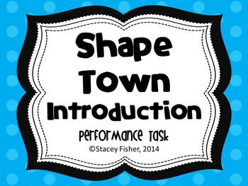 Preview of Shape Town-Plane Shapes Performance Task