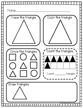 Shape Trace, Count, Draw! by Wendy's Creatables | TPT
