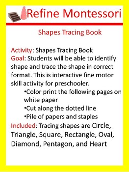 Preview of Shapes Tracing Book