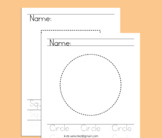 Shape Tracing Sheets 2D Shapes Learning Worksheets for Pre