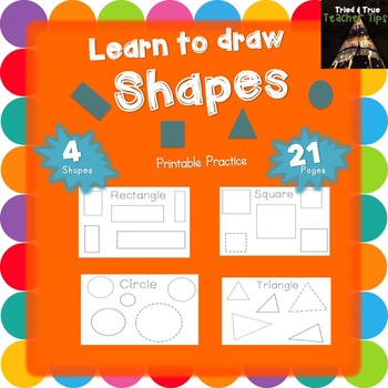 Preview of 2D Shapes Drawing Activity - Preschool, Pre-K and Kindergarten - Printables