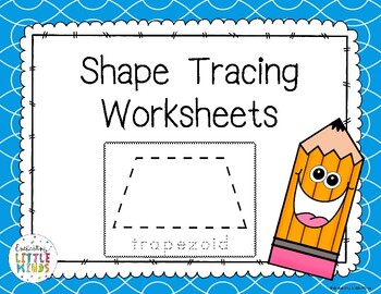 shape tracing worksheets by enchanting little minds tpt