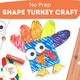 Shape Turkey Craft November No Prep