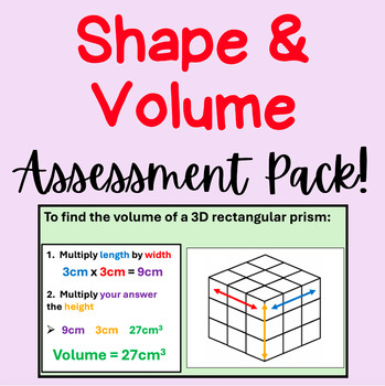 Preview of Shape & Volume Assessment Pack!