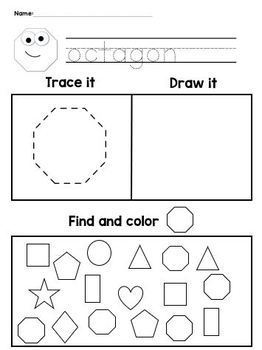 Shape Worksheets by Learning Early 4 Early Learners | TpT