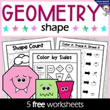 Shape Worksheets - Geometry Worksheets - Kindergarten / Gr