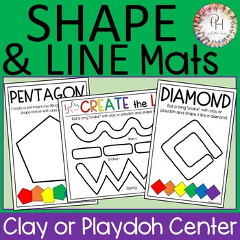 Preview of Shape and Line Mats | Clay or Playdoh Center