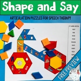 Shape and Say: An Articulation Activity for Speech Therapy