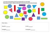 Shape counting and recognition sheet