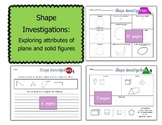 Shape investigations: exploring attributes of plane and so