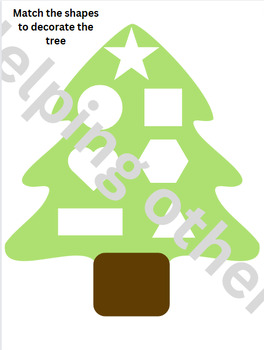 Preview of Shape matching Christmas themed