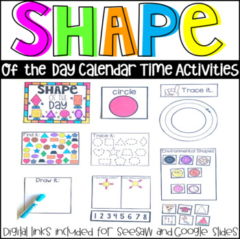 Preview of 2D Shapes Activities | Shape of the Day Calendar Unit | Shapes Printables