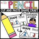 Shape pencil craft | Back to school shape craft | Pencil craft