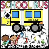 Shape school bus craft | Back to school shape craft | Bus 