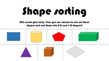 Shape sorting worksheet by Martin Cosgrove | Teachers Pay Teachers