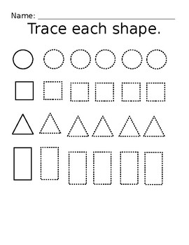 Shape tracing by NotAProblem | Teachers Pay Teachers