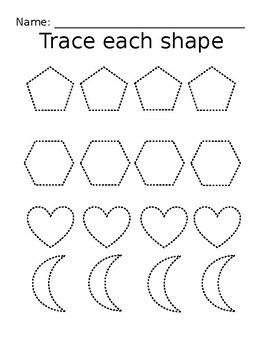 Shape tracing by NotAProblem | Teachers Pay Teachers