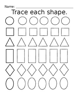 Static Holding Trace the Shapes for Pre-Schoolers , Dry Erase