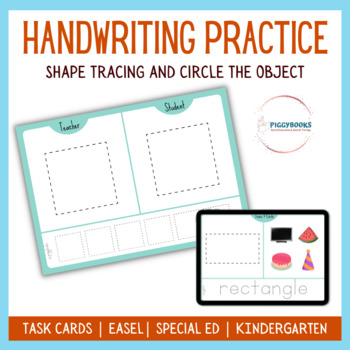 Preview of Shape tracing cards for handwriting practice Pdf Special education