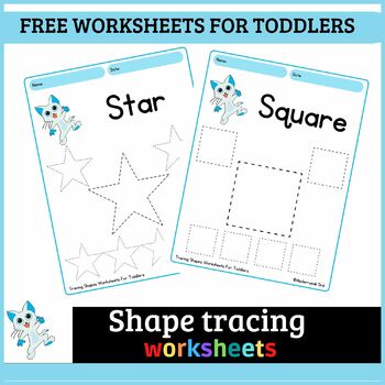 Preview of Shape tracing worksheets for toddlers
