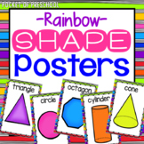 Bright, Rainbow 2D Shape & 3D Shape Posters