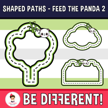 Preview of Shaped Paths Clipart Feed The Panda Edition 2 Guided Set Motor Skills