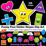2D Shapes Clip Art with Happy Faces