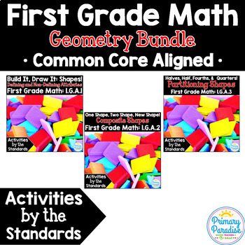 Preview of Shapes 1st Grade: Activities by the Standards Geometry Bundle