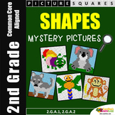 2D & 3D Shapes 2nd Grade Worksheet Matching, Drawing, Rows