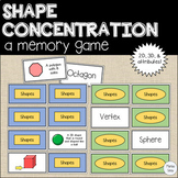 Shapes (2D, 3D, & Attributes!) Concentration: A Memory Mat
