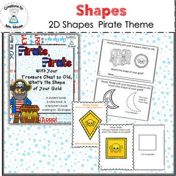 Preview of Shapes - 2D Shapes - Pirate, Pirate with Your Treasure Chest so Old