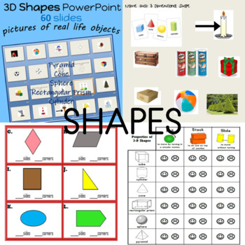 Preview of Shapes 2D and 3D for FIRST GRADE