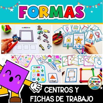 Bundle de trabajos 2D y 3D| 2D & 3D shape worksheets in English and Spanish