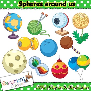 Shapes 3D Sphere Clip art by RamonaM Graphics | Teachers Pay Teachers