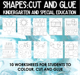 Shapes Activities | Cut & Paste Worksheets | Kindergarten 