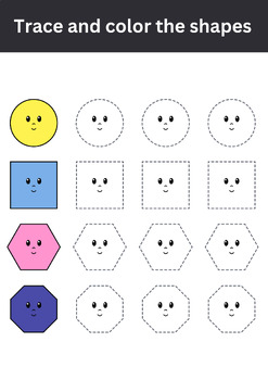 Shapes Activities: Posters, Cut and paste, Trace, Color, Find ...