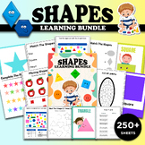 Shapes Activity Worksheets, Shapes Learning, Shapes Matchi