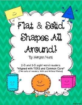 Preview of Shapes All Around: {Two and three-dimensional sight word readers}