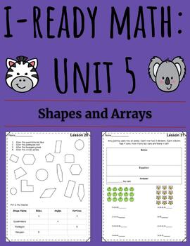 Preview of Shapes, Arrays and Repeated Addition-Iready Math Unit 5-2nd Grade(12 worksheets)