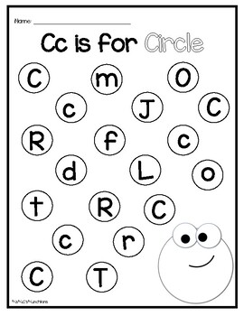 Shapes - Beginning Sound and Letter Recognition Do-A-Dot Printables