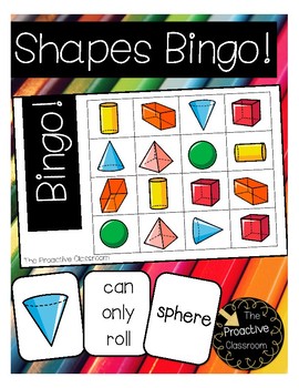 Preview of Shapes Bingo! Solid / 3D Shapes Identification Game