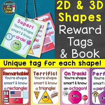 Preview of Shapes Reward Tags (Unique Reward Tags for 2D & 3D Shapes)