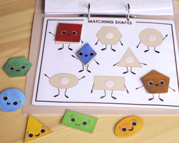 Shapes Matching game, Shape Matching Activity for Toddlers, Learning Shapes  Toddler Busy Book pintable Homeschool toddler printable activity